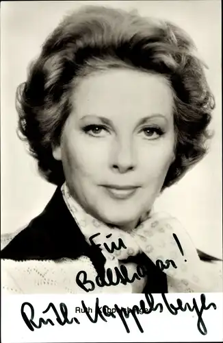 Ak Schauspielerin Ruth Kappelsberger, Portrait, Autogramm