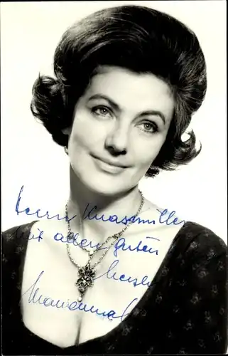 Foto Schauspielerin Marianne Schönauer, Portrait, Autogramm