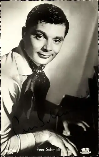 Ak Schauspieler Peer Schmidt in Wunschkonzert, Portrait, Autogramm