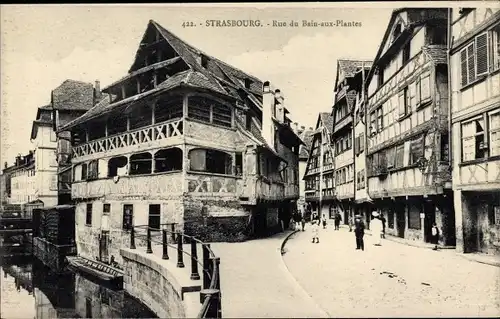 Postleitzahl Straßburg Straßburg Elsass Bas Rhin, Rue du Bain aux Plantes, Straßenansicht