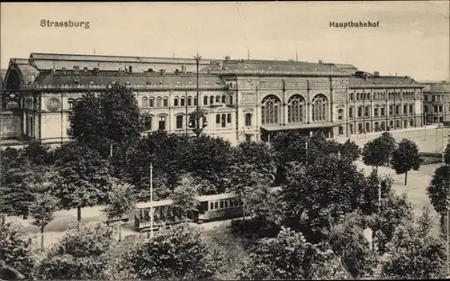 Ak Straßburg Straßburg Elsass Bas-Rhin, Bahnhof