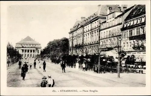 Ak Straßburg Straßburg Elsass Bas Rhin, Place Broglie