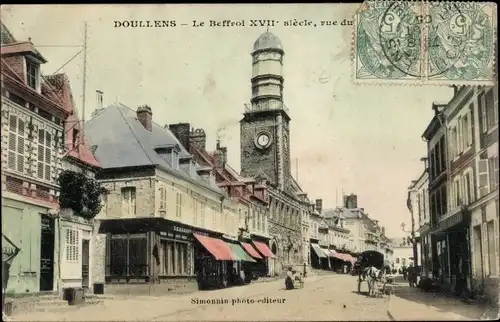 Ak Doullens Somme, Der Belfried