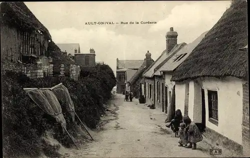 Ak Onival Ault Somme, Rue de la Corderie