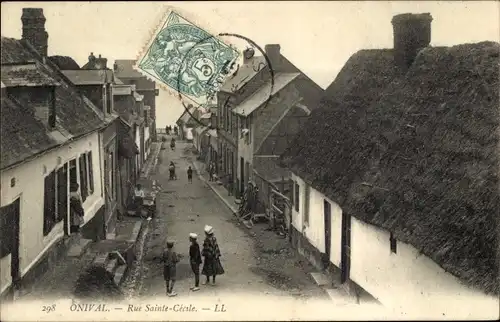 Ak Onival Ault Somme, Rue Sainte Cecile