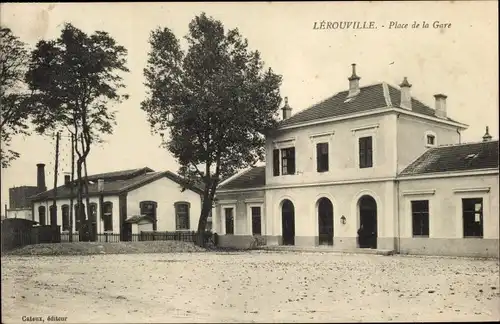 Ak Lérouville Lorraine Meuse, Place de la Gare