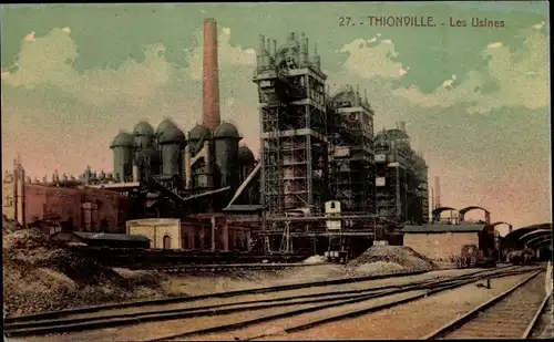 Ak Thionville Diedenhofen Lothringen Mosel, Die Fabriken