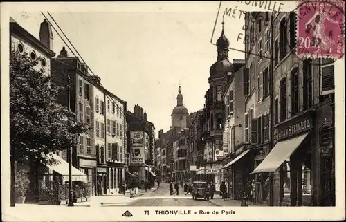 Ak Thionville Diedenhofen Lothringen Moselle, Rue de Paris