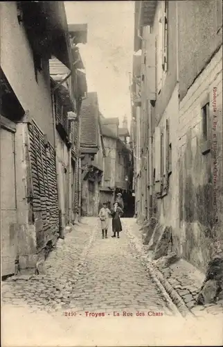 Ak Troyes Aube, Rue des Chats