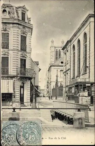 Ak Troyes Aube, Rue de la Cité