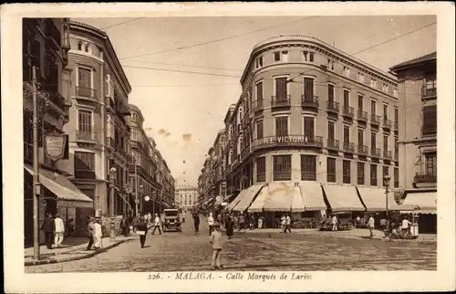 Ak Málaga Andalusien Spanien, Calle Marques de Larios