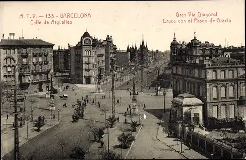 Ak Barcelona Katalonien Spanien, Calle de Argüelles