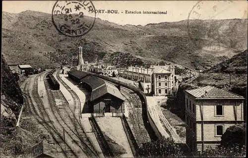 Ak Portbou Port Bou Katalonien, Estacion internacional