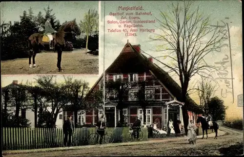 Ak Meckelfeld Seevetal im Kreis Harburg, Gasthof zum Bahnhof, Inh. Ad. Evers