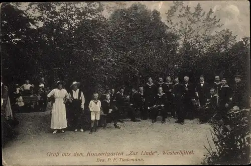 Ak Westerbüttel Brunsbüttel in Dithmarschen, Konzertgarten zur Linde