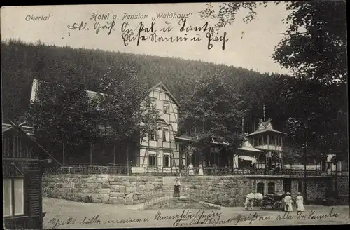 Ak Goslar am Harz, Hotel und Pension Waldhaus im Okertal