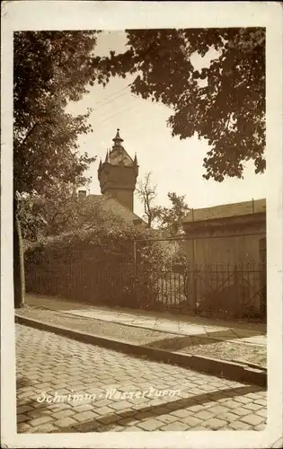 Foto Ak Śrem Schrimm Posen, Blick zum Wasserturm