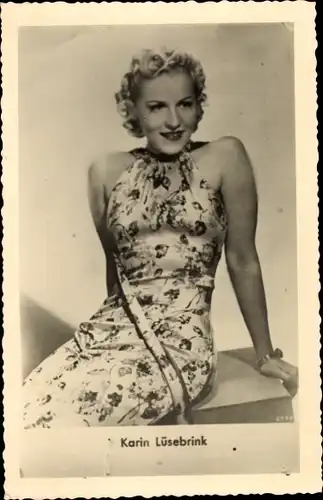 Ak Schauspielerin Karin Lüsebrink, Portrait