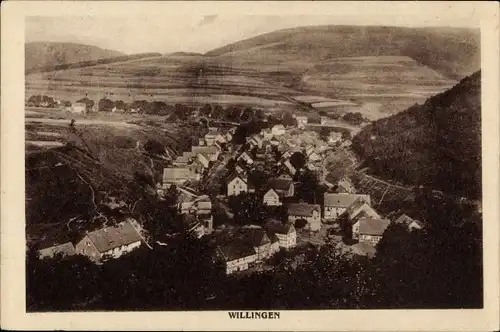 Ak Willingen im Sauerland (Upland, Waldeck), Panorama vom Ort