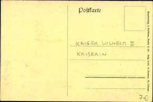 Ak Kaiser Wilhelm II., Kaiserin Auguste Viktoria, Kutsche