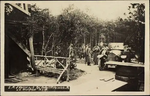 Foto Ak Kaiser Wilhelm II., Großadmiral Prinz Albert Wilhelm Heinrich von Preußen, Westfront 1918