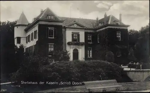 Foto Ak Doorn Utrechtse Heuvelrug Utrecht, Sterbehaus der Kaiserin, Schloss Doorn, Exil