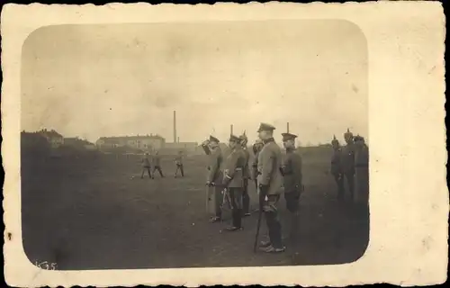 Foto Ak Kronprinz Wilhelm von Preußen, Parade Fußartillerie Batteriekolonne 2, 19. Reserve Division