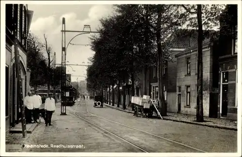 Ak Heemstede Nordholland Niederlande, Raadhuisstraat