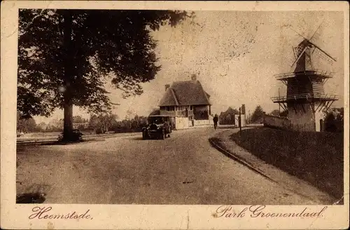 Ak Heemstede Nordholland Niederlande, Park Groenendaal, Molen