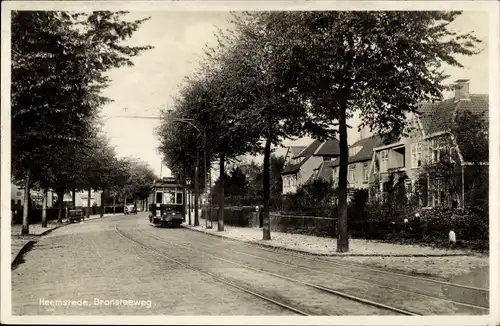 Ak Heemstede Nordholland Niederlande, Bronsteeweg, tram