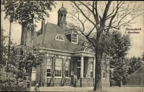 Ak Heemskerk Nordholland, Raadhuis