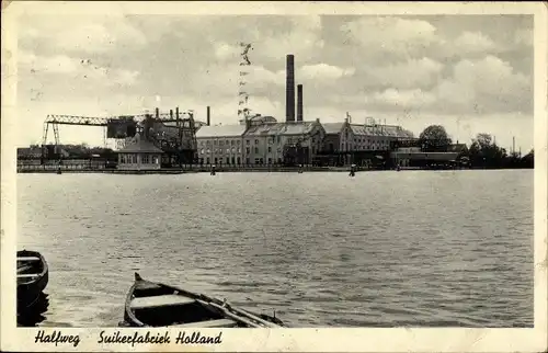 Ak Halfweg Haarlemmermeer Nordholland, Zuckerfabrik Holland