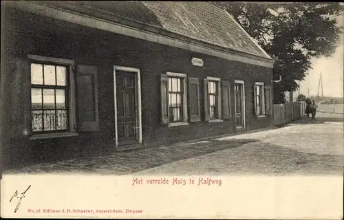 Ak Halfweg Haarlemmermeer Nordholland, Het verrolde Huis