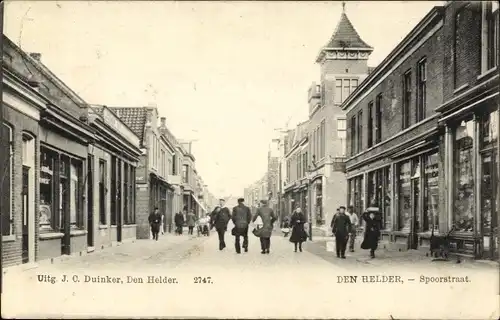 Ak Den Helder Nordholland Niederlande, Spoorstraat