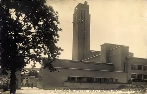 Ak Hilversum Nordholland Niederlande, Raadhuis