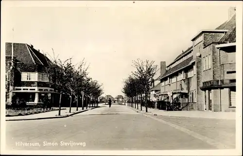 Ak Hilversum Nordholland Niederlande, Simon Stevijnweg