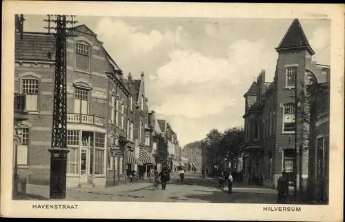 Ak Hilversum Nordholland Niederlande, Havenstraat