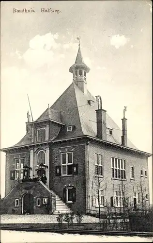 Ak Halfweg Haarlemmermeer Nordholland, Raadhuis