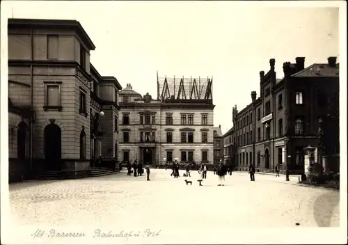 Foto Ak Barmen Wuppertal, Bahnhof, Post