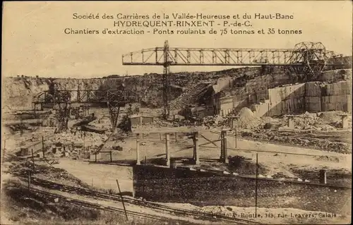 Ak Hydrequent Rinxent Pas de Calais, Chantiers d'extraction, Societe des Carrieres