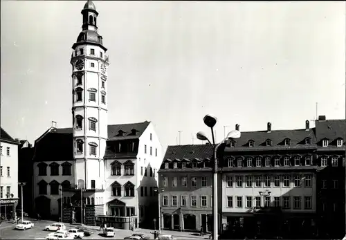 Foto Gera in Thüringen, Rathaus, Markt, Geschäfte