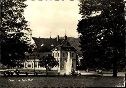 Ak Gera in Thüringen, Im Park OdF, Orangerie