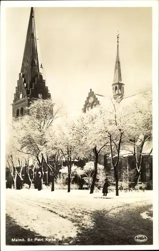 Ak Malmö Schweden, Szt. Petri Kyrka