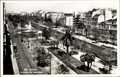 Ak Lisboa Lissabon Portugal, Avenida da Liberdade