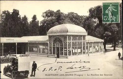 Ak Martigny les Bains Lothringen Vogesen, Der Pavillon der Quellen