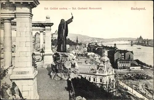 Ak Budapest Ungarn, Sct. Gerhard Monument