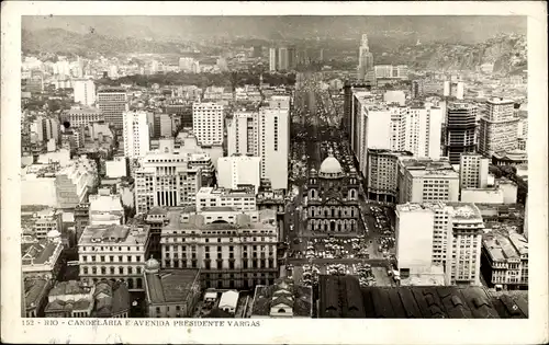 Ak Rio de Janeiro Brasilien, Avenida Presidente Vargas, Luftbild