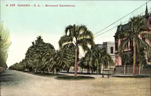 Ak Rosario Argentinien, Boulevard Santafecino