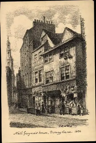 Künstler Ak London City England, Nell Gwynn&#39;s House, Drury Lane