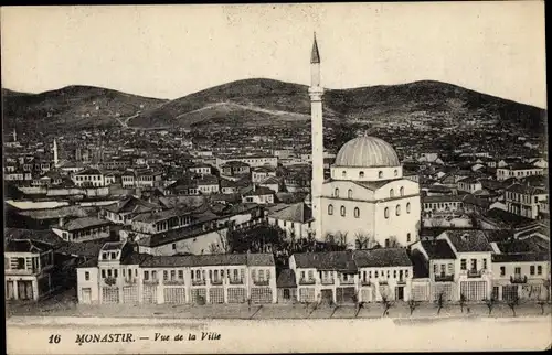 Ak Bitola Monastir Mazedonien, Blick auf die Stadt